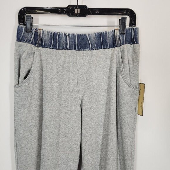 NWT Vintage Havana WASHED‎ DENIM AND FLEECE COMBO JOGGER Size Small - Picture 3 of 15